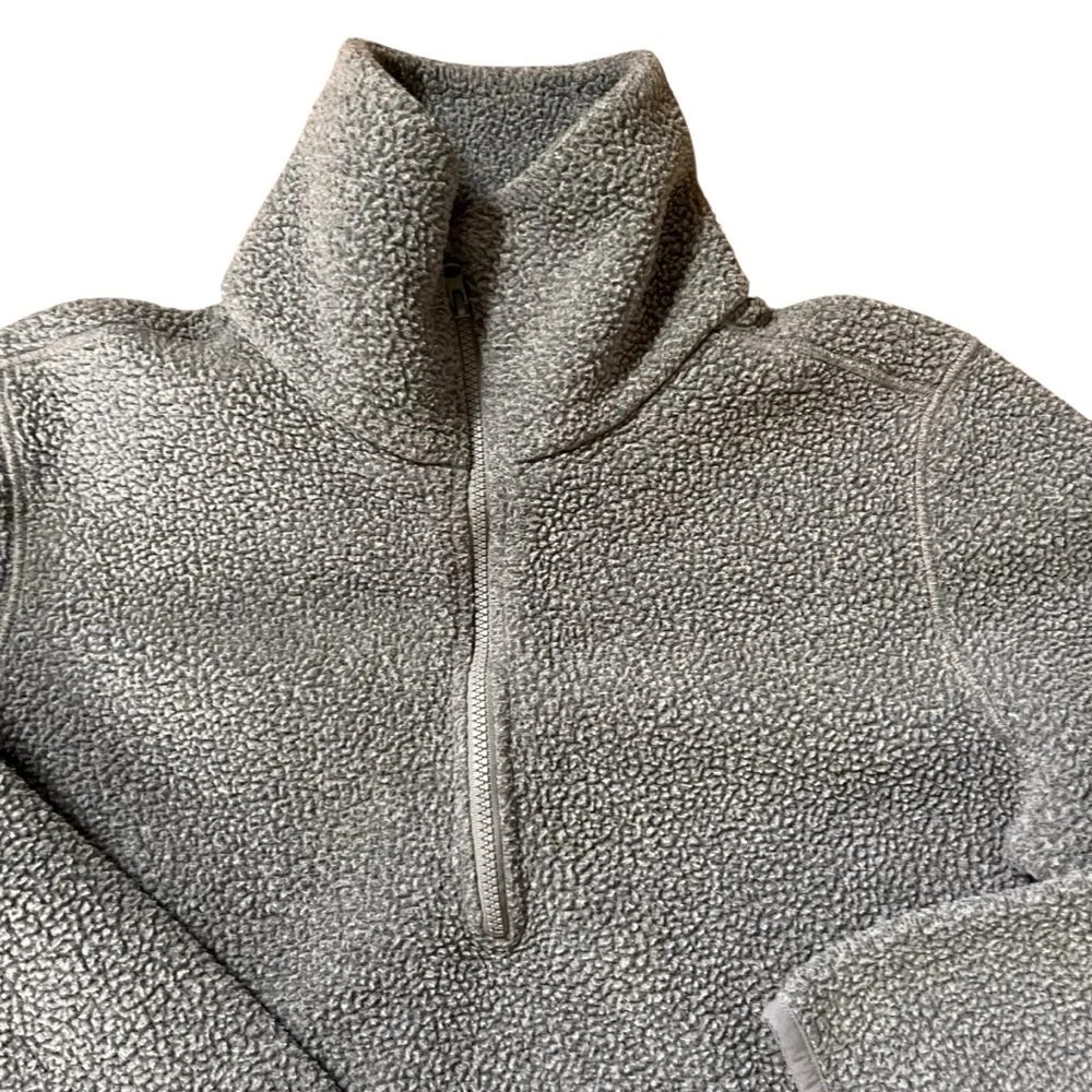 Everlane ReNew Fleece Half-Zip Heathered Gray Size S Women